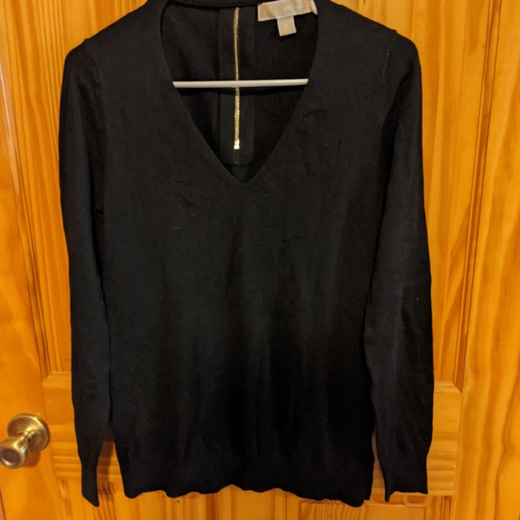 MICHAEL Michael Kors Sweaters - Michael by Michael kors black cut out sweater with gold zipper NWOT medium